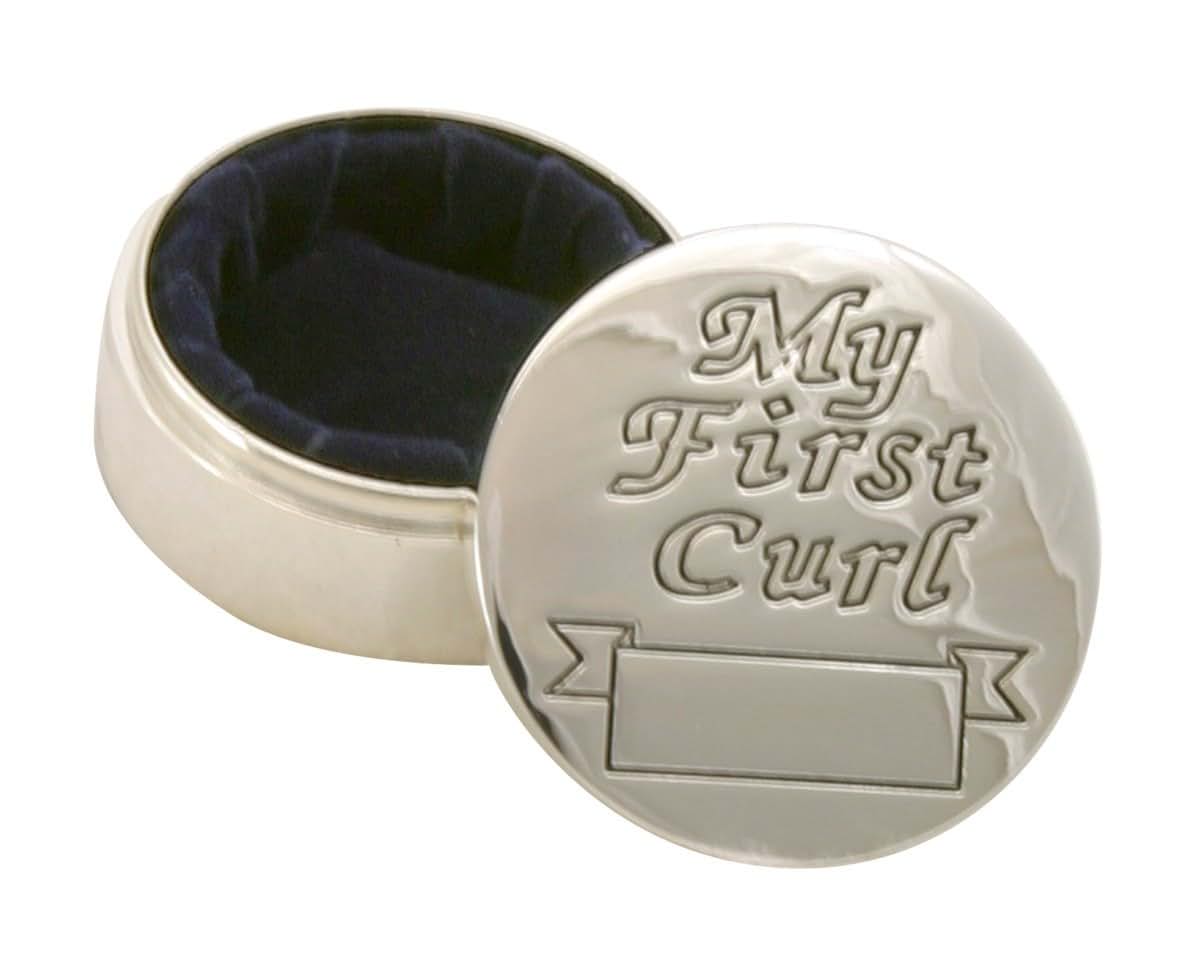 Stephan Baby Keepsake Silver Plated First Curl Box