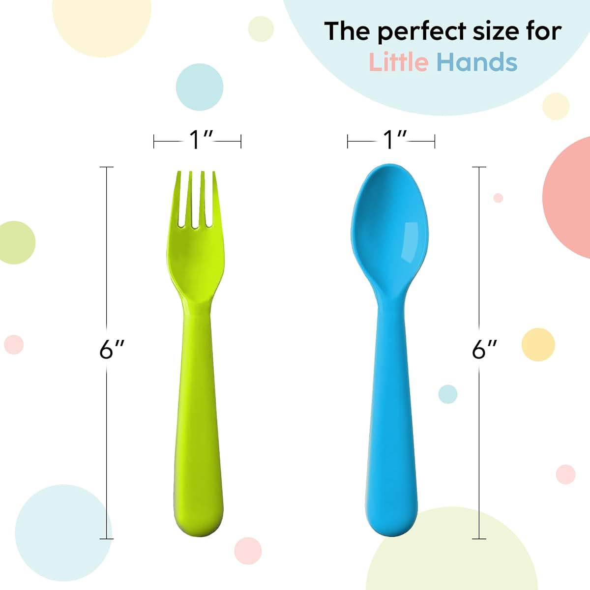 Plaskidy Plastic Toddler Spoons - 16-Piece Set (photo 2)