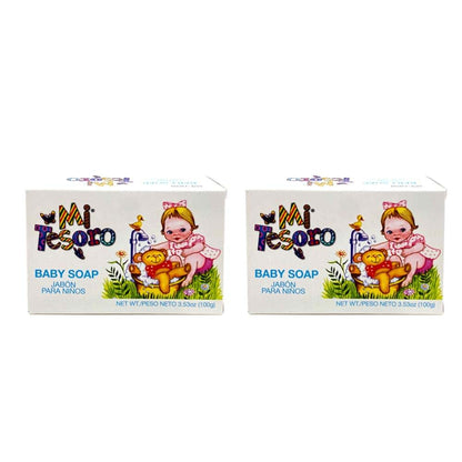 Mi Tesoro Baby Soap for Sensitive Skin, Sulfate Free, 3 Oz, Pack of 2