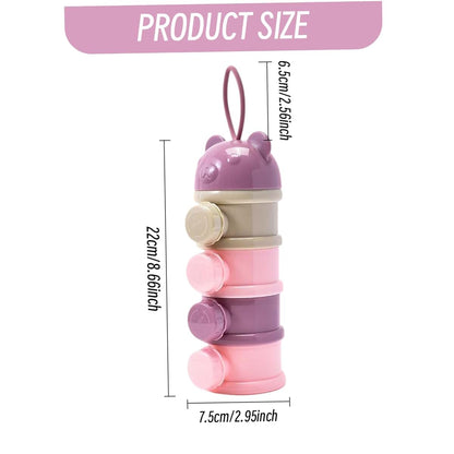 BabyOneStop Stackable 4-Compartment Purple Formula Dispenser