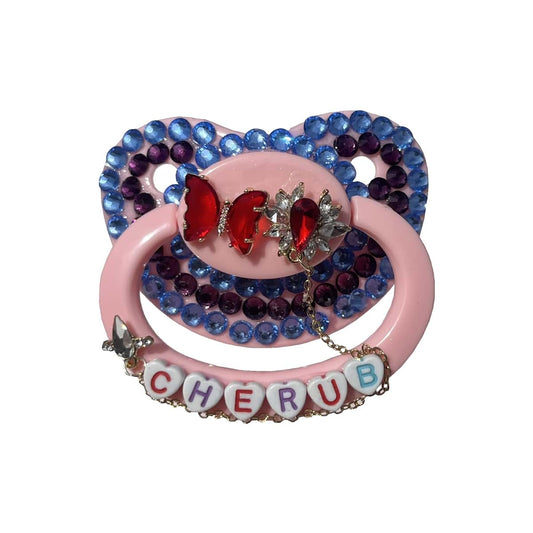 Sunowe Adult Pacifier With Chain - Pink Style 3