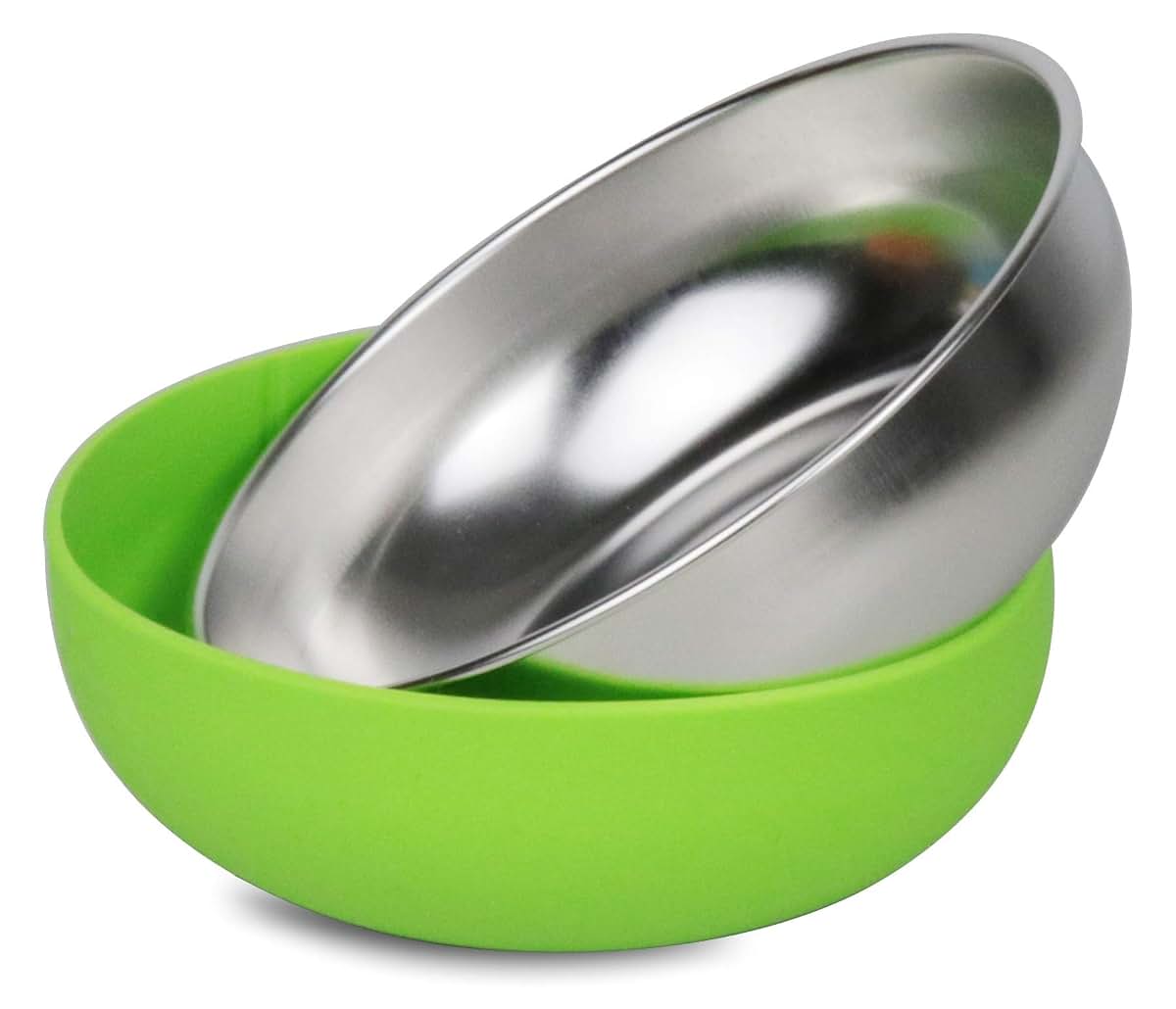 WeeMoose Stainless Steel Baby Bowls Set of 4 with Silicone Shells