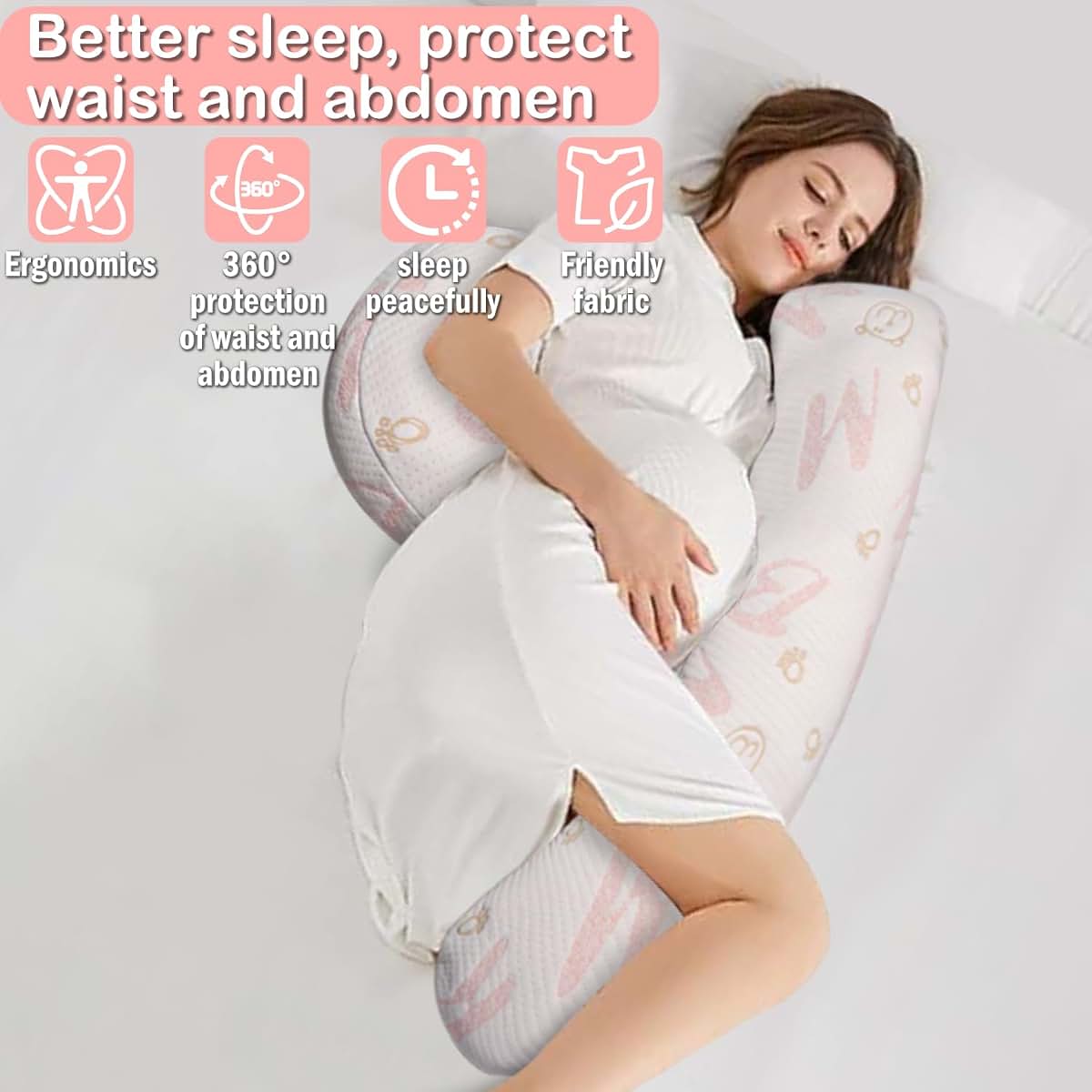 Oskeray Pregnancy Maternity Pillow With Detachable Adjustable Cover