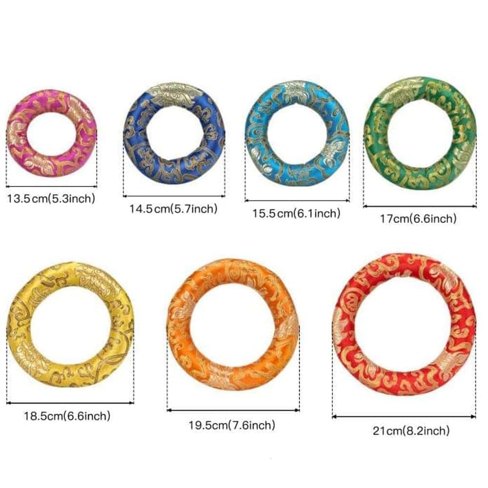 NeuneL Pink Crystal Bowl O-Ring And Singing Bowl Cloth Mat Set (photo 2)