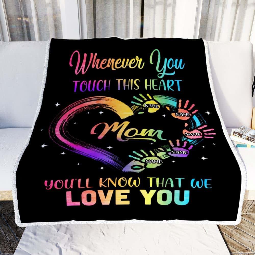 TeesNow Personalized Mom Fleece Throw Blanket, Baby Size 30 x 40 In (photo 2)