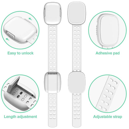 Pe&Hui 6 Pack Baby Proofing Cabinet Locks, Child Safety Locks with Adjustable Strap Latches for Cabinets and (photo 2)