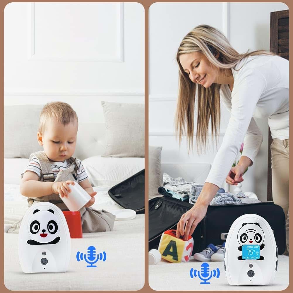 TimeFlys Mustang Panda Audio Baby Monitor with Long Range and Temperature Monitoring