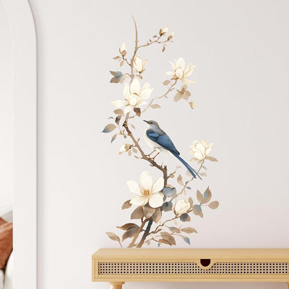 Royolam Chinese Flowering Tree Branches Bird Wall Decal