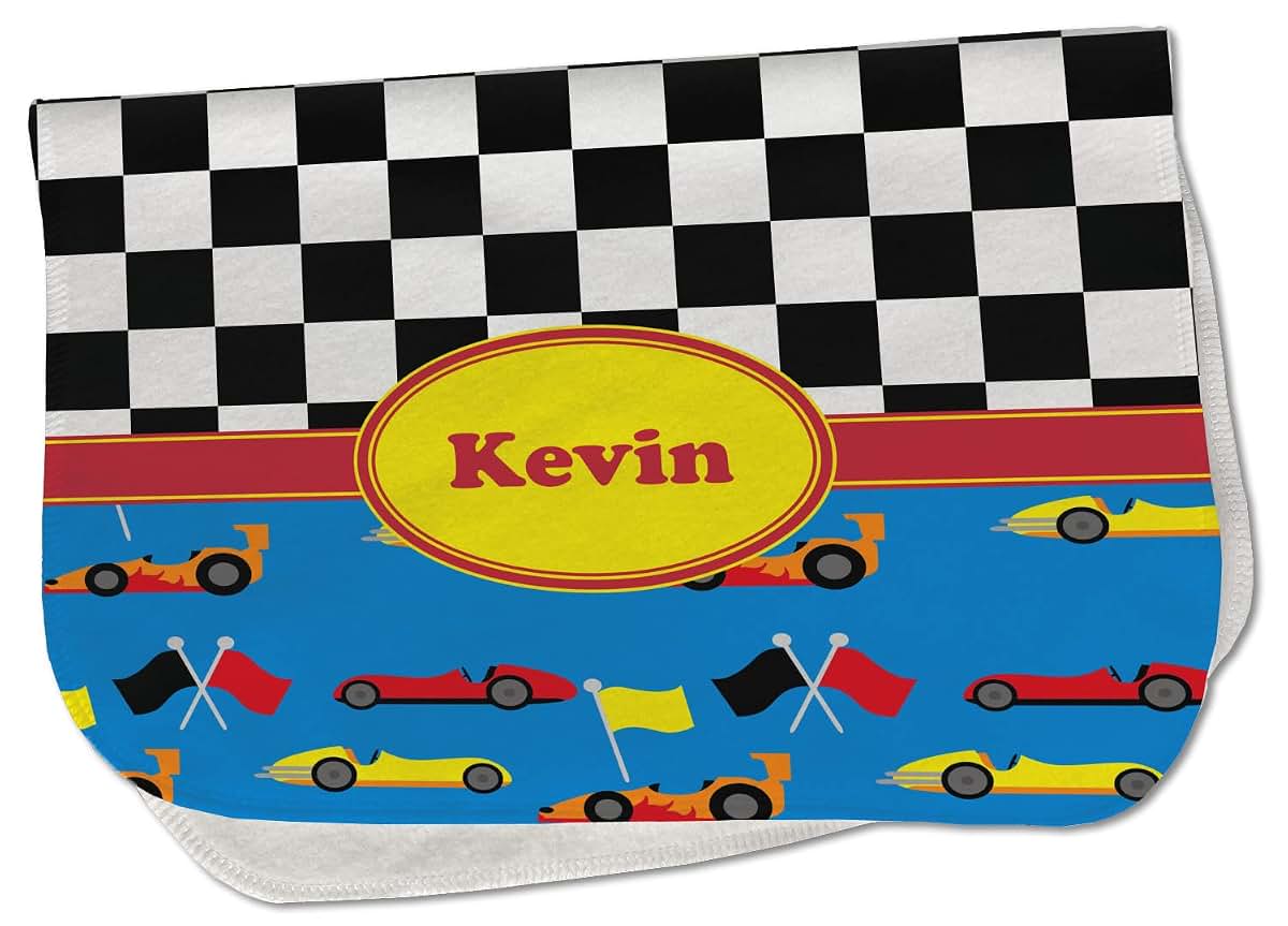 Baby Milano Personalized Racing Car Burp Cloth