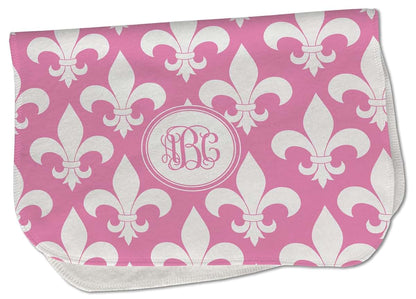 Baby Milano Personalized Fleur De Lis Burp Cloth - Fleece w/Monogram