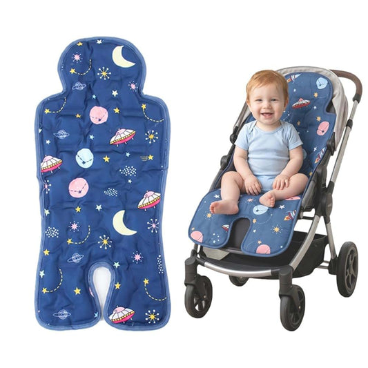 Nakazawa Universal Stroller Cooling Pad - Blue H-Shape Cotton Fabric