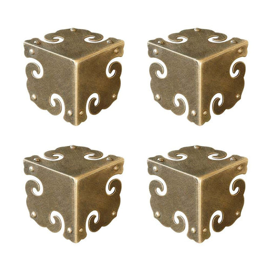 Plljiaxuamclnaa Vintage Brass Corner Protectors - 4 Piece Antique Bronze Set