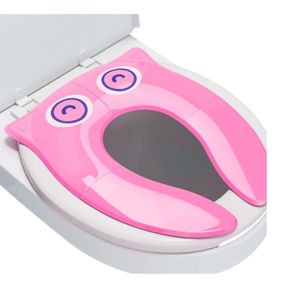 Bundle Board Bum Tum-Pink Owl Folding Training Potty Seat,Non-Slip Suction Cups.