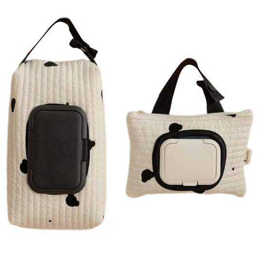 Uqezagpa Bear Cover Cotton Wipe and Diaper Pouch for Pram