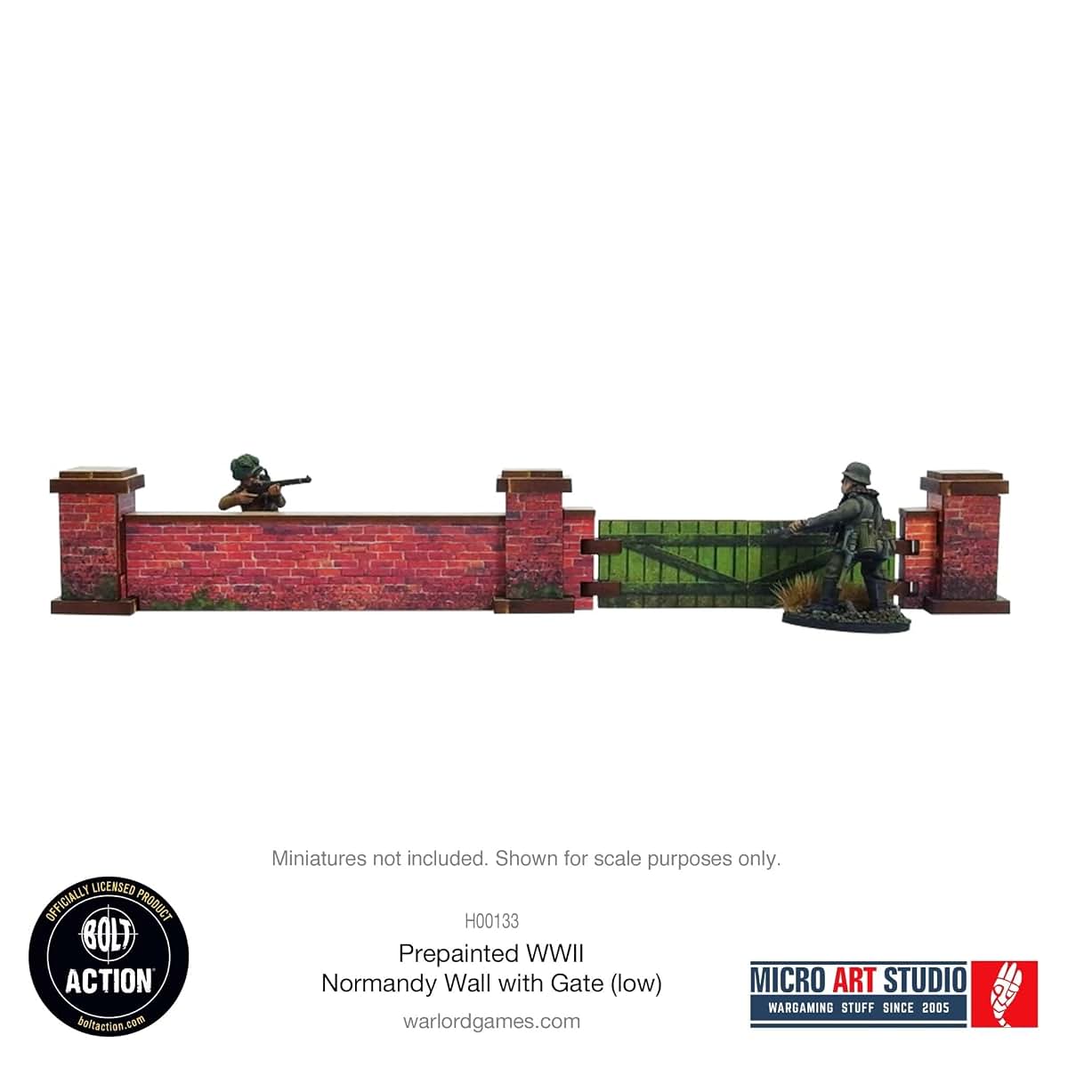 Micro Art Studio WW2 Normandy Wall With Gate Low HDF Terrain (photo 4)
