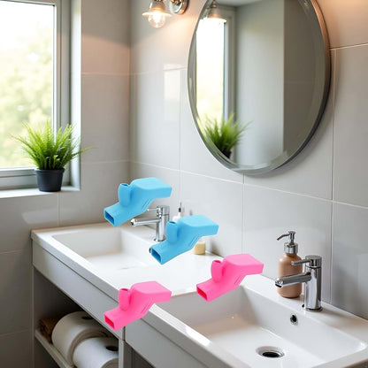 BabyOneStop 4-Piece Faucet Water Tap Extender Spout for Kids Bathrooms and Kitchens