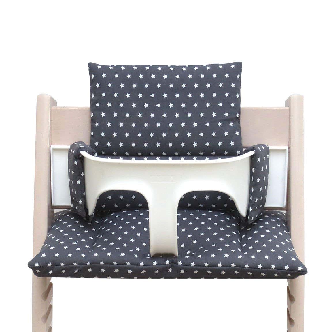 Blausberg Baby - Cushion Set for Tripp Trapp High Chair of Stokke - Anthracite Stars
