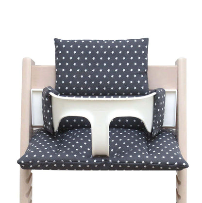 Blausberg Baby - Cushion Set for Tripp Trapp High Chair of Stokke - Anthracite Stars