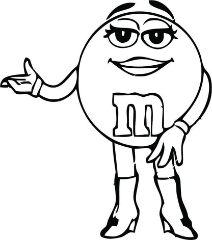 All Things Valuable M&M Character Vinyl Wall Decal