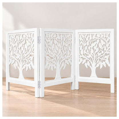Bedding Craft Wooden Dog Gate, 3 Panel Foldable Pet Barrier