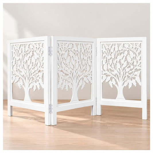 Bedding Craft Wooden Dog Gate, 3 Panel Foldable Pet Barrier