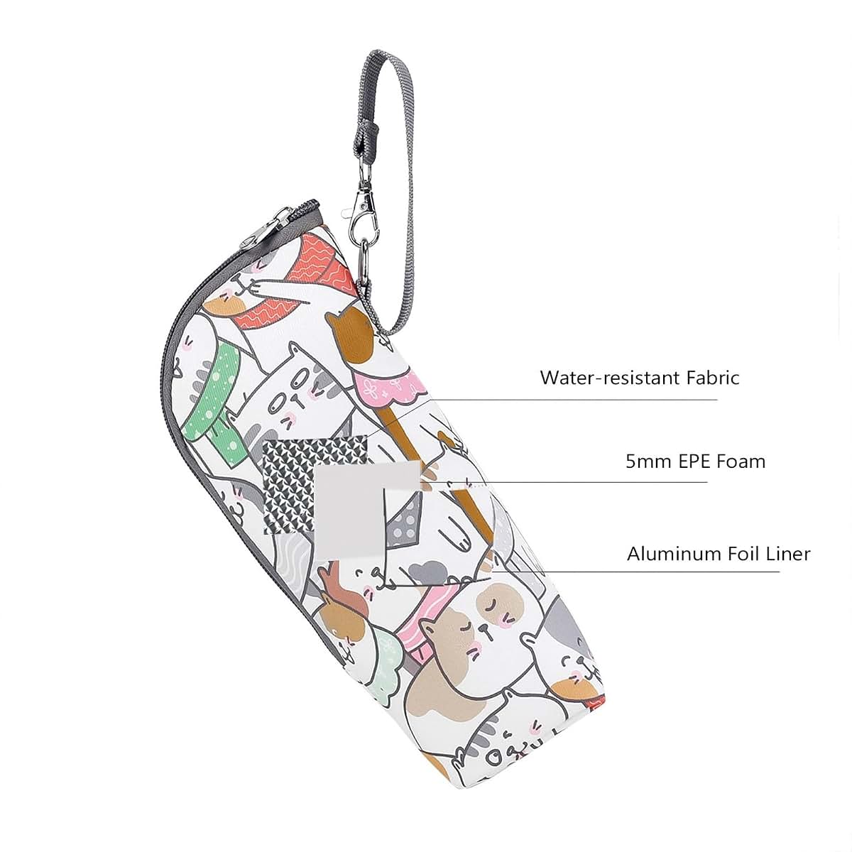 Ubxvamm Portable Baby Bottle Bag Travel Case with Insulated Designing Milk Bottle Organiser for Travel and Outdoor (photo 4)