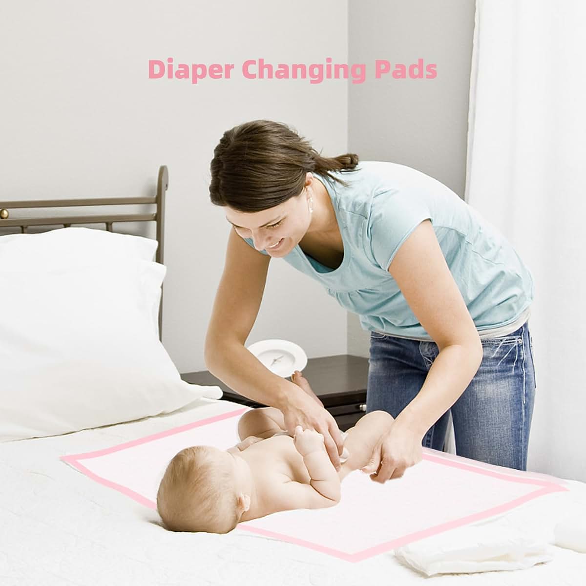 Nihao Honey Disposable Changing Pad 20 Pack Waterproof Pink (photo 2)