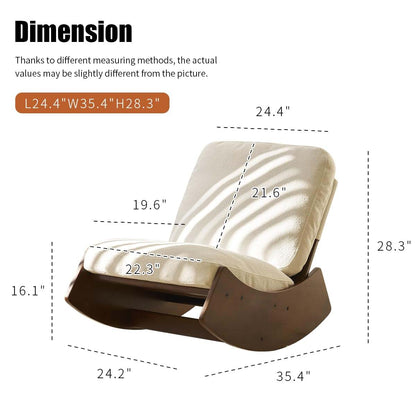 Solid Wood Glider Rocking Chair for Nursery and Living Room Comfort