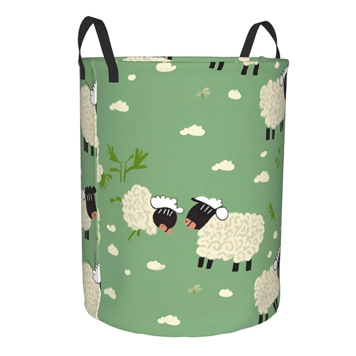 AdaNti Circular Hamper With Sheep Print Medium Storage Bin (photo 2)