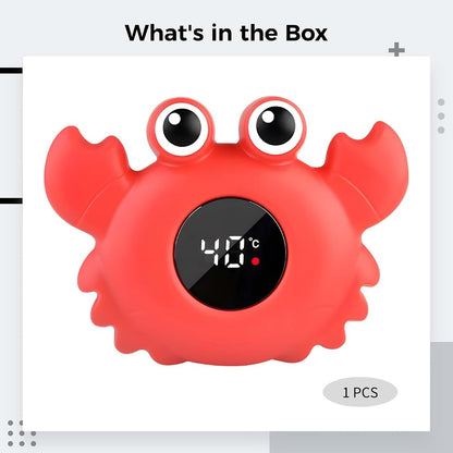 Digital Bath Thermometer for Baby - Red Floating Crab LCD Display