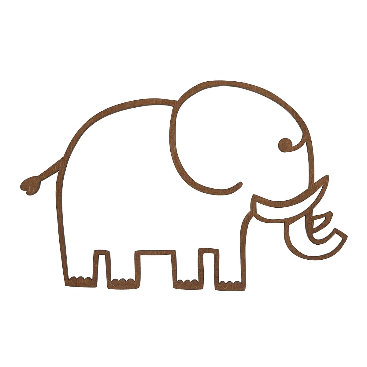 NoJo Little Love Elephant Shaped Wood Wall Décor