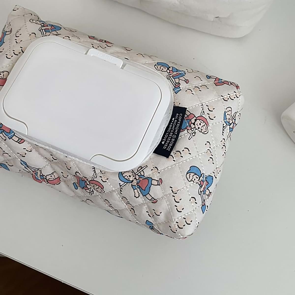 Xinsheinelry Quilted Wipe Holder Case Printed Pattern Box (photo 3)