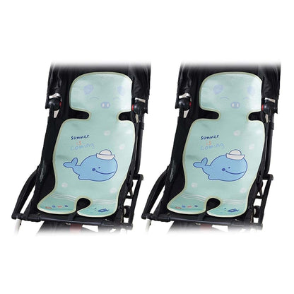 Magik Baby Stroller Liner and Car Seat Pad, 2 Pack Green Whale