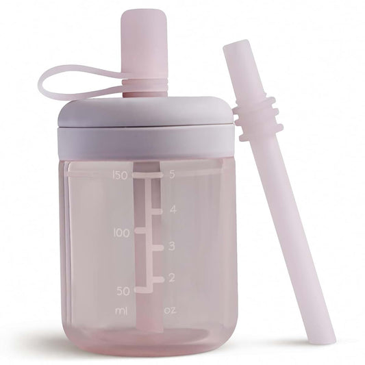 Moonkie Baby Straw Cup | Silicone Sippy Training Cup