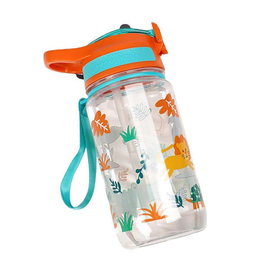 GORBUS 600ml Kids Straw Water Bottle With Portable Handle