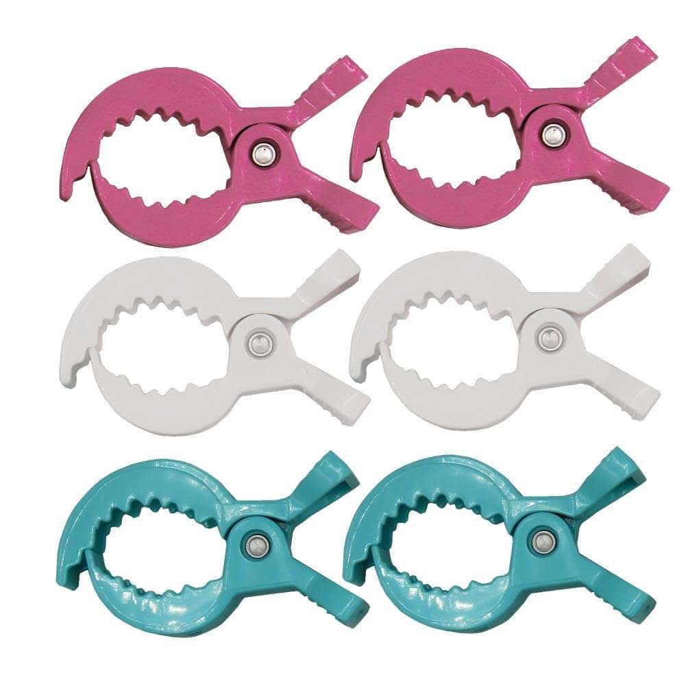 DoerSpace Stroller Pegs 6 Pack for Muslin Blankets and Toys