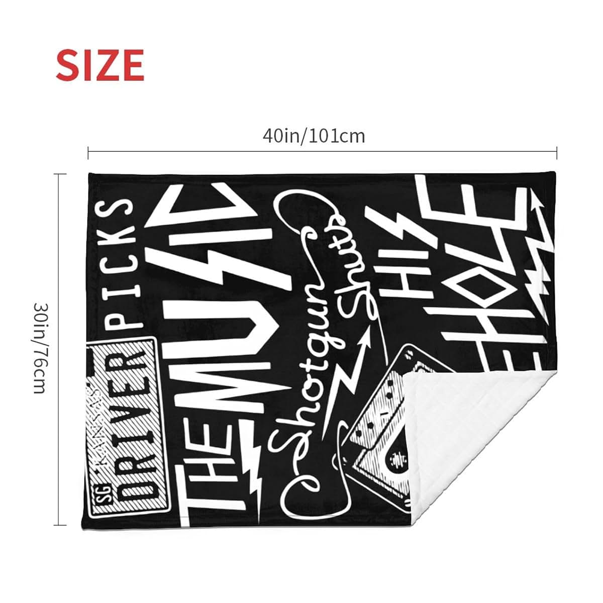 XFYJRKL Supernatural Driver Picks The Music Baby Blanket Soft Baby Swaddle Blanket for Boys Girls, Newborn Receiving (photo 4)
