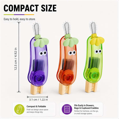 Zawow 3-Pack 4-in-1 Cup Lid Cleaning Tool for Bottles and Tumblers (photo 3)
