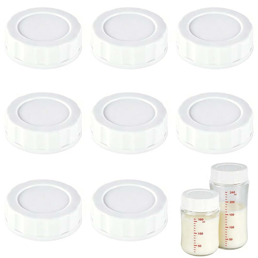 XTSWFC 8Pack Baby Bottle Caps for Pigeon Bottles, Travel and Storage Bottle Lids Replacement, Soft & Safe Bottle Lid