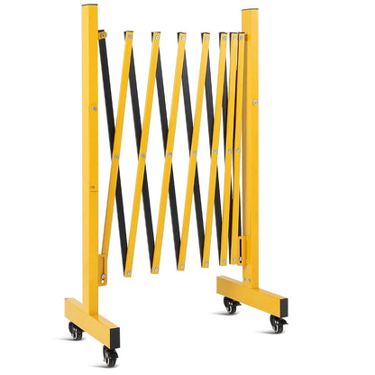 YardYonder 11FT Expandable Barricade Gate with Wheels, Folding Security Fence
