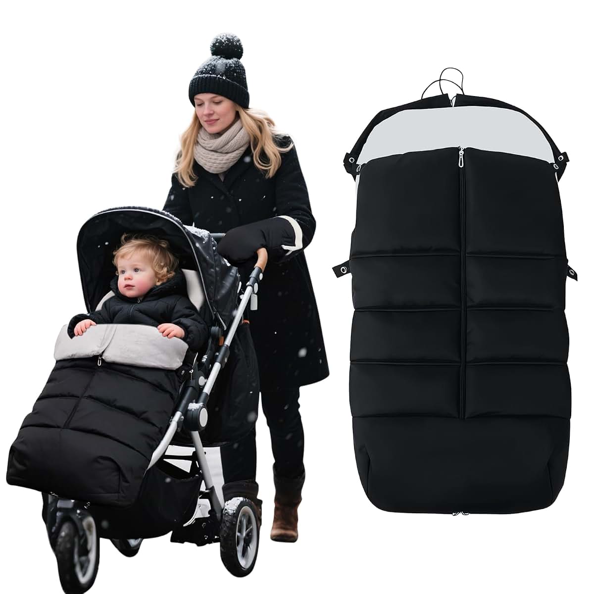 KAKIBLIN Stroller Footmuff, Waterproof Winter Bunting Bag