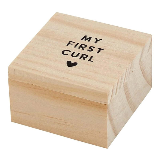 Stephan Baby Keepsake Box Pine Wood Memory Storage Case for First Infant Curl Gift, 2", My First Curl