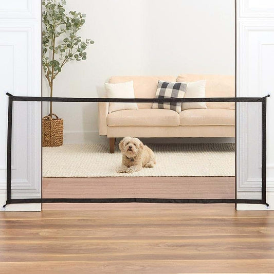 The Lakeside Collection Mesh Screen Pet Gate for Doorway Stairwell Lightweight Portable