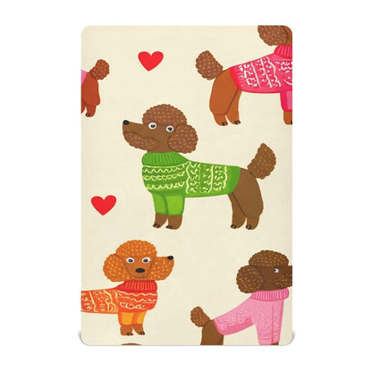 Cute Brown Dog Crib Sheets for Toddler Mattress | Soft Breathable Cotton Playard & Crib Sheets