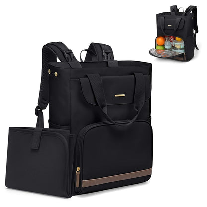 GOLF SUPAGS Diaper Bag Backpack with Changing Pad, 25L Insulated, Black