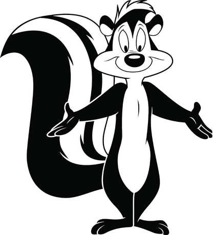 All Things Valuable Cartoon Character Skunk And Raccoon Wall Decals