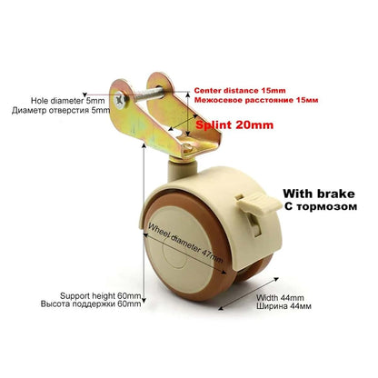 Axauchoz 4-Piece 2-Inch Furniture Crib Swivel Casters With Brake (photo 2)
