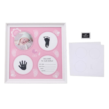 Milltrip Newborn Hand & Footprint Keepsake Frame, Display with Shadow Box for Baby Memory (Roseate)