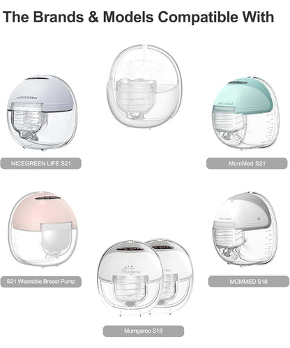 beaina Wearable Breast Pump Parts Compatible with MomMed S21 S18, 2 Sets