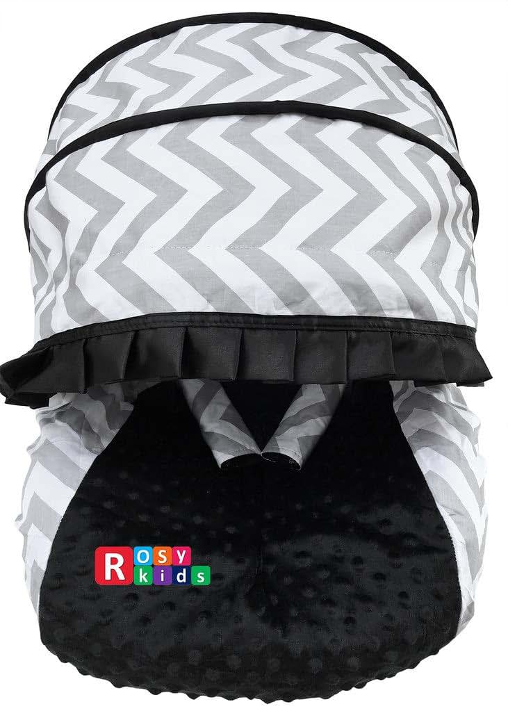 Rosy Kids Infant Carseat Canopy Cover 3 Pc Whole Caboodle Baby Car Seat Cover Kit Cotton C030600 (photo 2)
